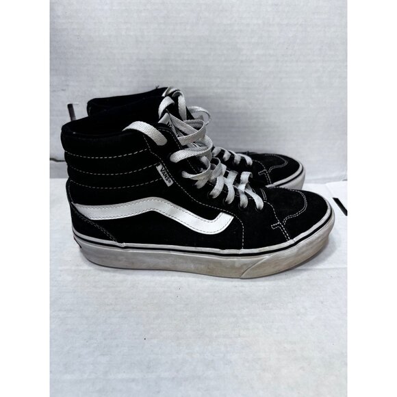 Vans Sk8-Hi Black & White Canvas Sneakers womens Size 8 High-Top Skateboarding S - Picture 4 of 8